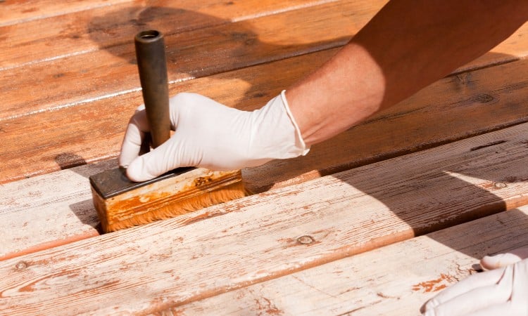How to Stain Between Deck Boards